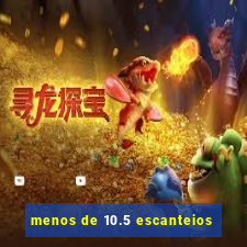 menos de 10.5 escanteios